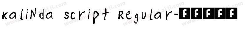 Kalinda Script Regular字体转换